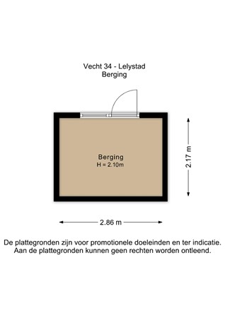 Floorplan - Vecht 34, 8223 DC Lelystad